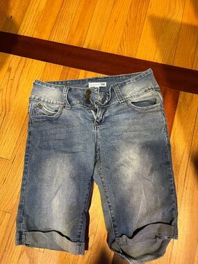 YMI Faded Blue Denim Bermuda Shorts